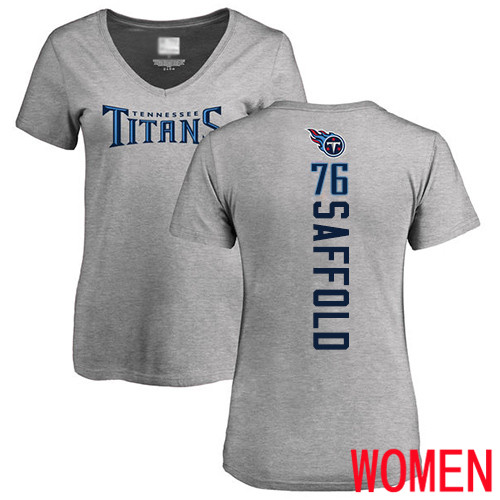 Tennessee Titans Ash Women Rodger Saffold Backer NFL Football #76 T Shirt